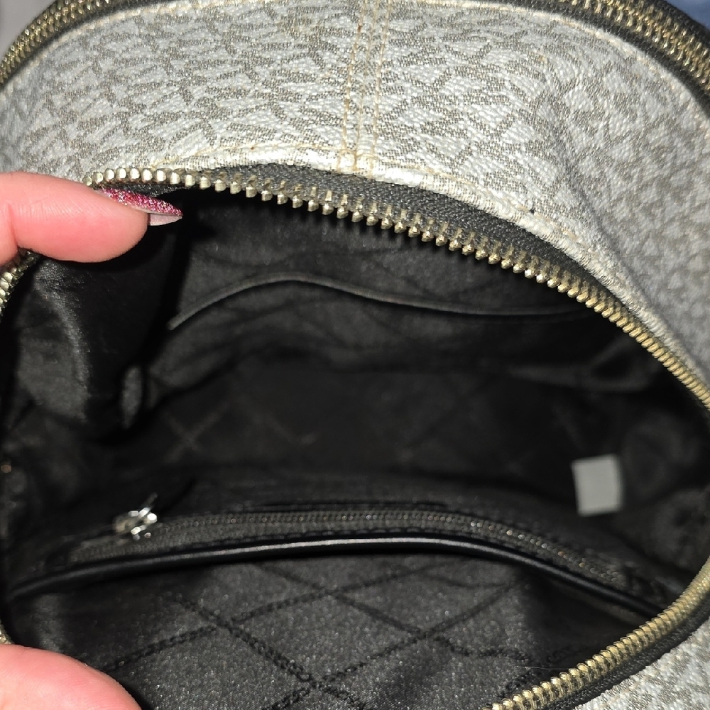 Michael Kors Monogram Black and Gray Backpack - Picture 3 of 4